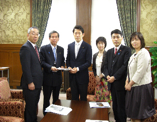 民主党陳情要請対応本部へ要望活動を行いました