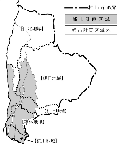 村上都市計画区域概略図