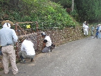 電気柵設置作業（小岩内）