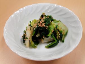 ほうれん草と白菜の和風ナムル