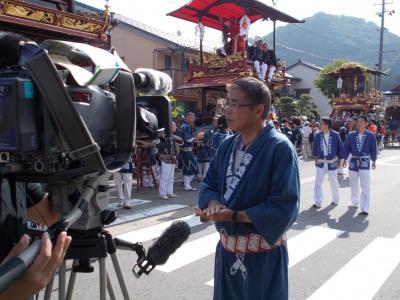 村上大祭取材