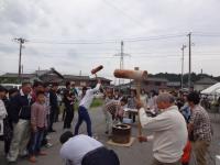 収穫祭餅つき