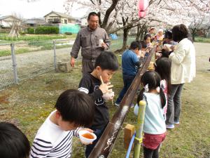 宿田観桜会そうめん流し