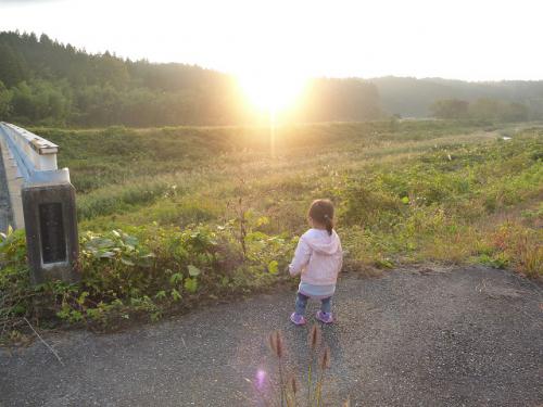 瑞雲橋と夕陽