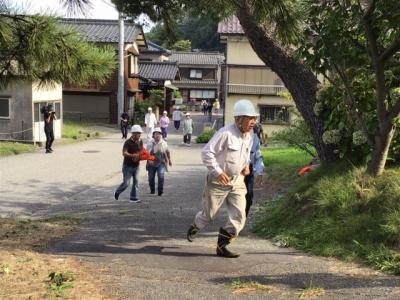 集落センターへ避難