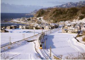 冬の風景(上りのいなほ号)