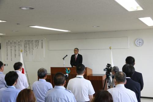 市長訓示の様子