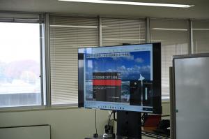 ミサイル発射の模擬情報（モニター表示）