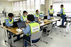 初動対処訓練の様子