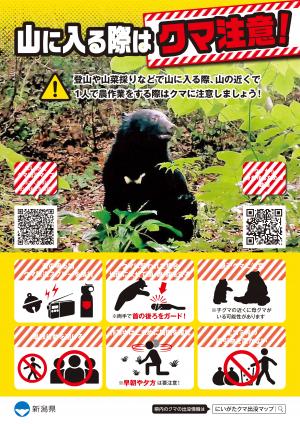 山に入る際はクマ注意チラシ