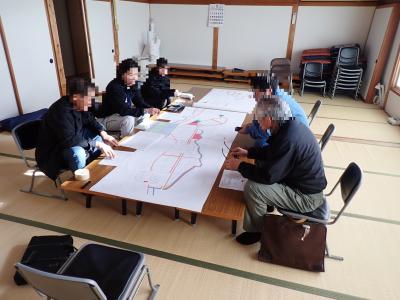 換地委員会（笹平）の様子