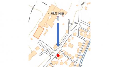 瀬波病院バス停移設