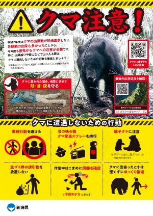 クマ注意チラシ