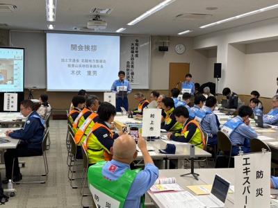 大規模土砂災害に備え合同防災訓練④