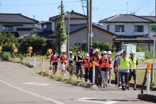 住民避難訓練の様子