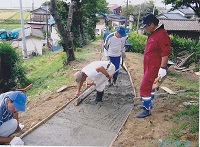 避難路整備作業（大月集落）