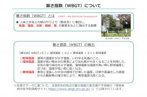 暑さ指数（WBGT）について